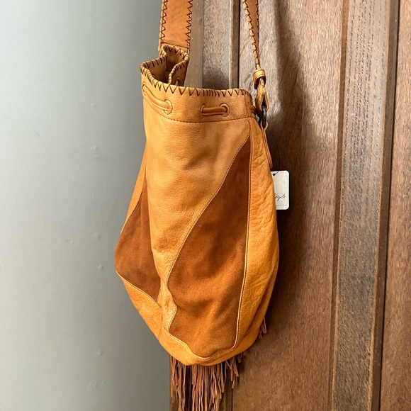 Free People Orange Fringe Tote/Hobo bag - Picture 5 of 14